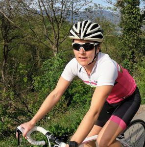 Jana Bratina kolesarski trening po Vipavski dolini